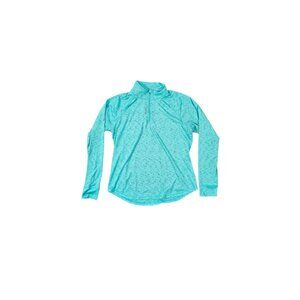 Reebok Women's Green Quarter Zip Mockneck Athletic Top - Size L